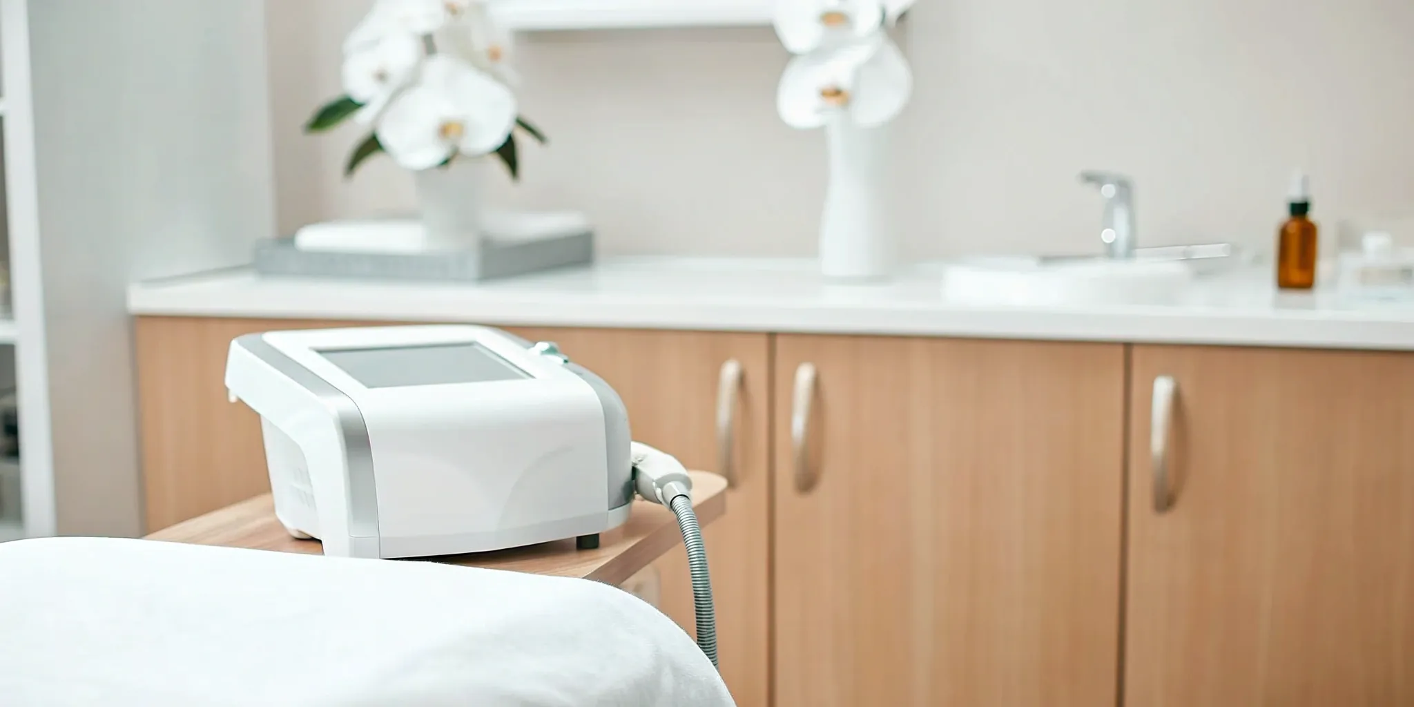 Dallas tattoo removal clinic with a modern laser treatment machine.