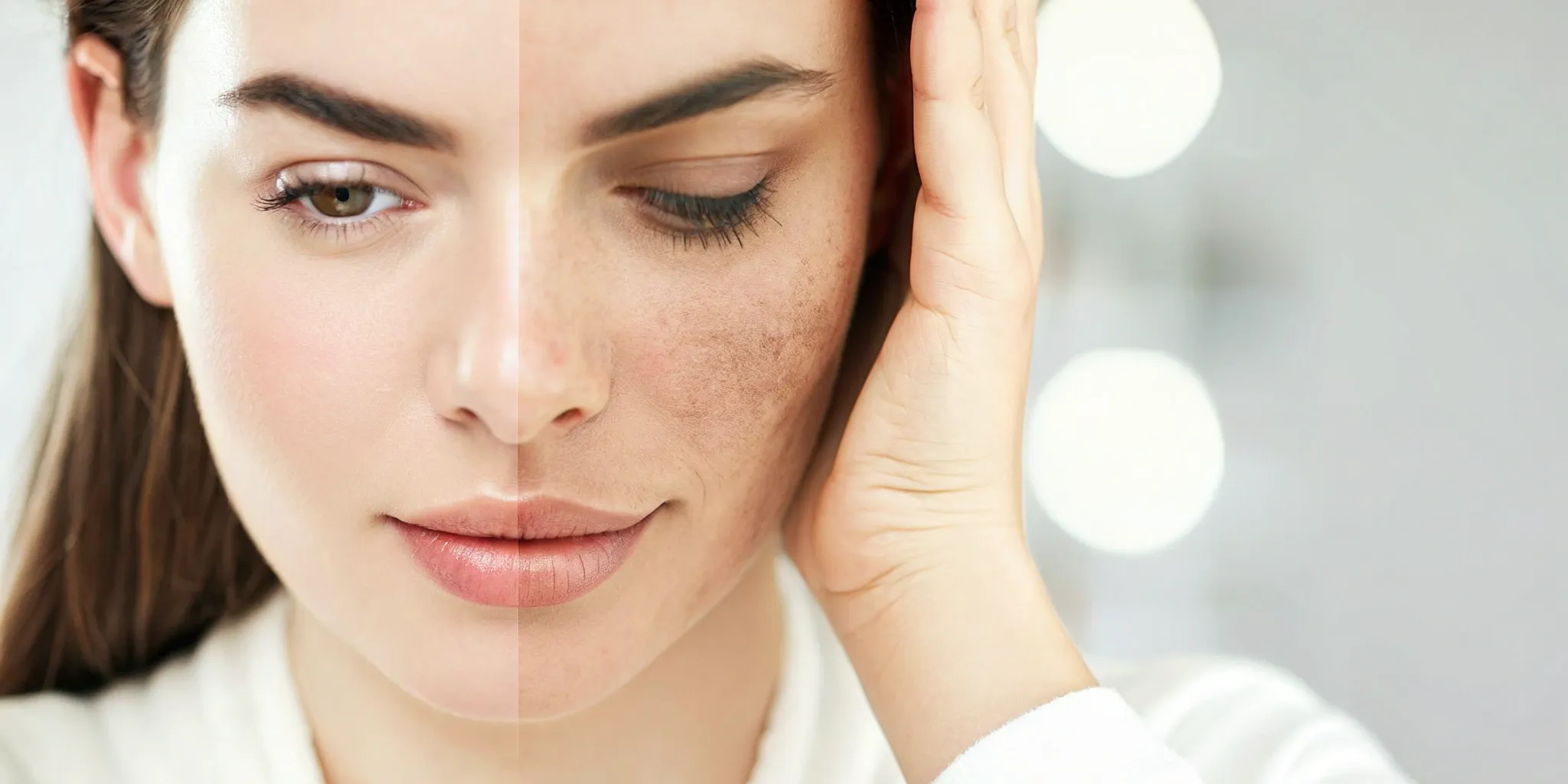 Hydrafacial before and after: clearer, brighter skin.