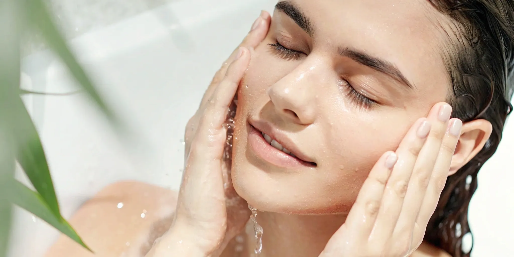 Woman with clear, glowing skin after a HydraFacial for blackheads.