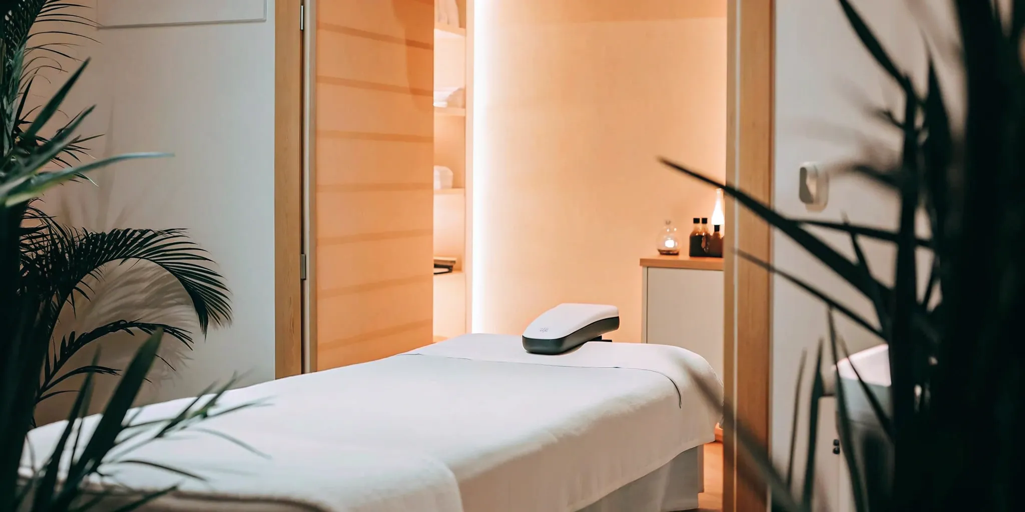 A treatment room for laser hair removal in Frisco with a modern laser system.