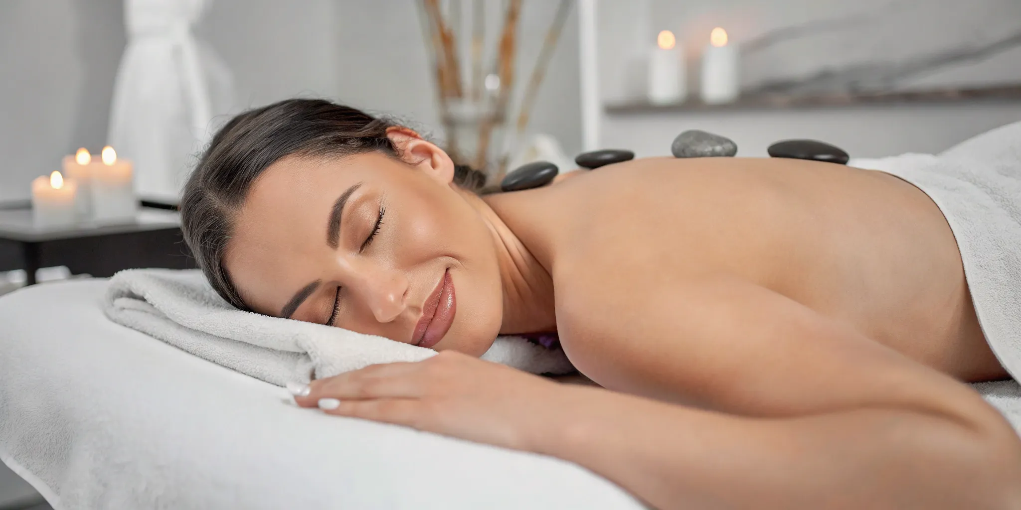 Woman relaxing during a VelaShape treatment for cellulite reduction.
