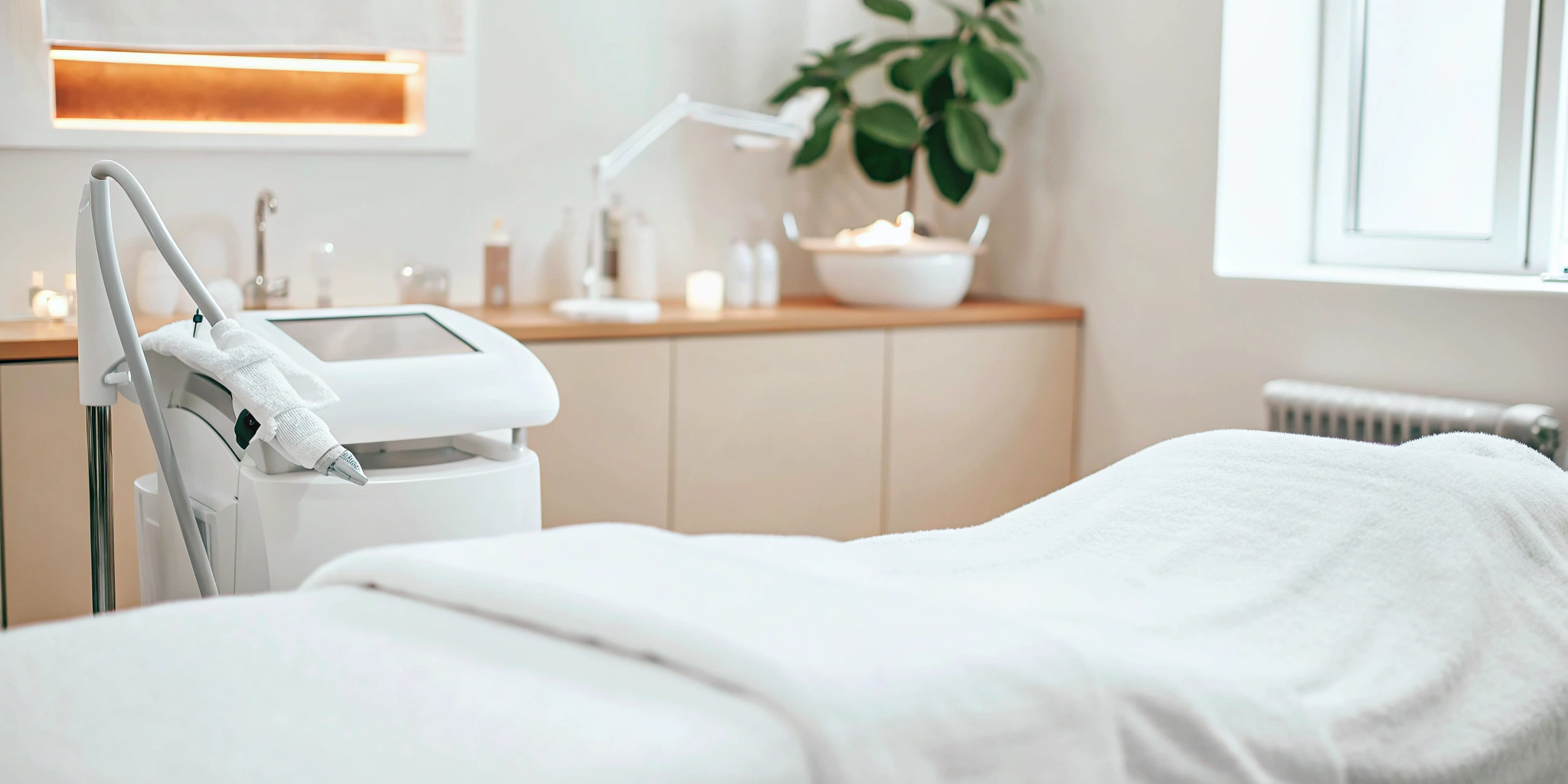 Advanced skin tightening treatment in Frisco using laser and radiofrequency technology.