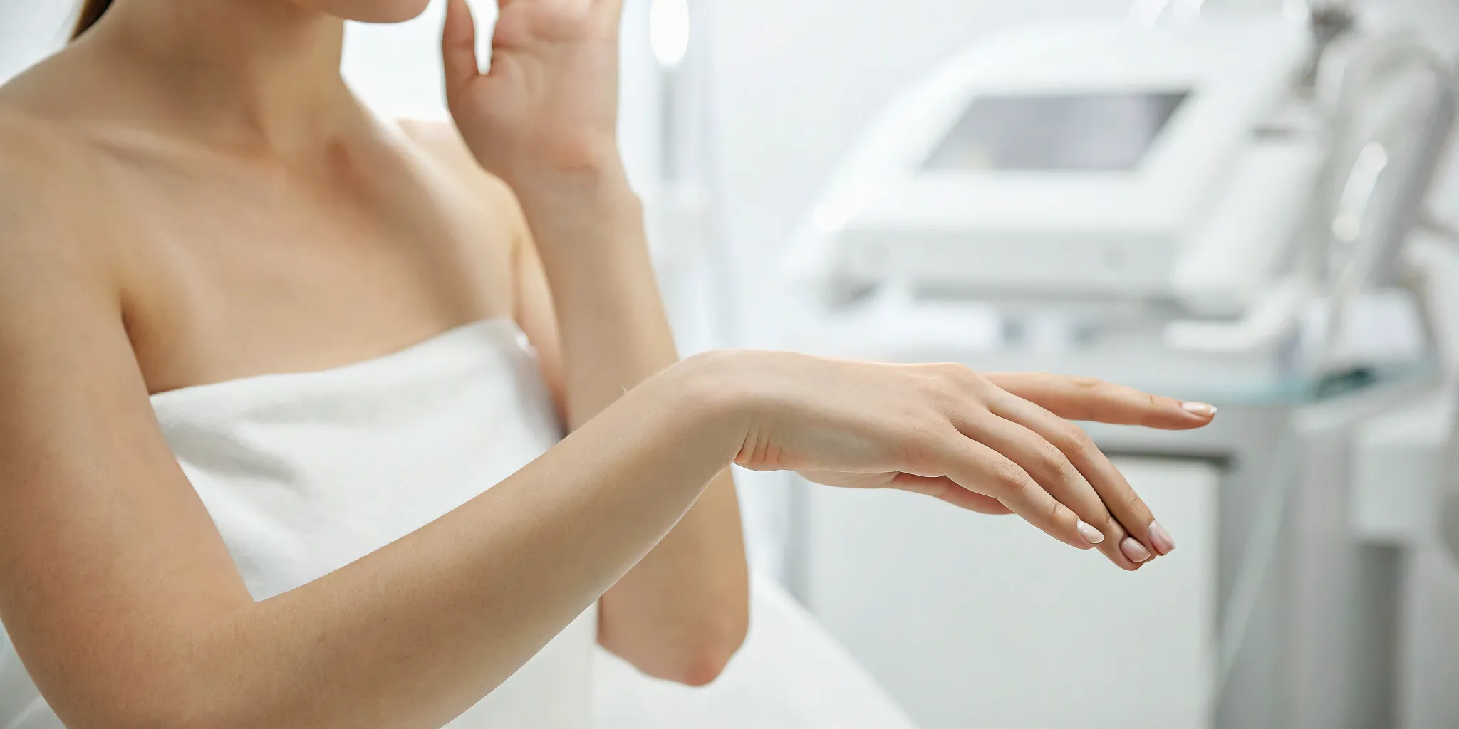 Smooth, hair-free arms after laser hair removal.