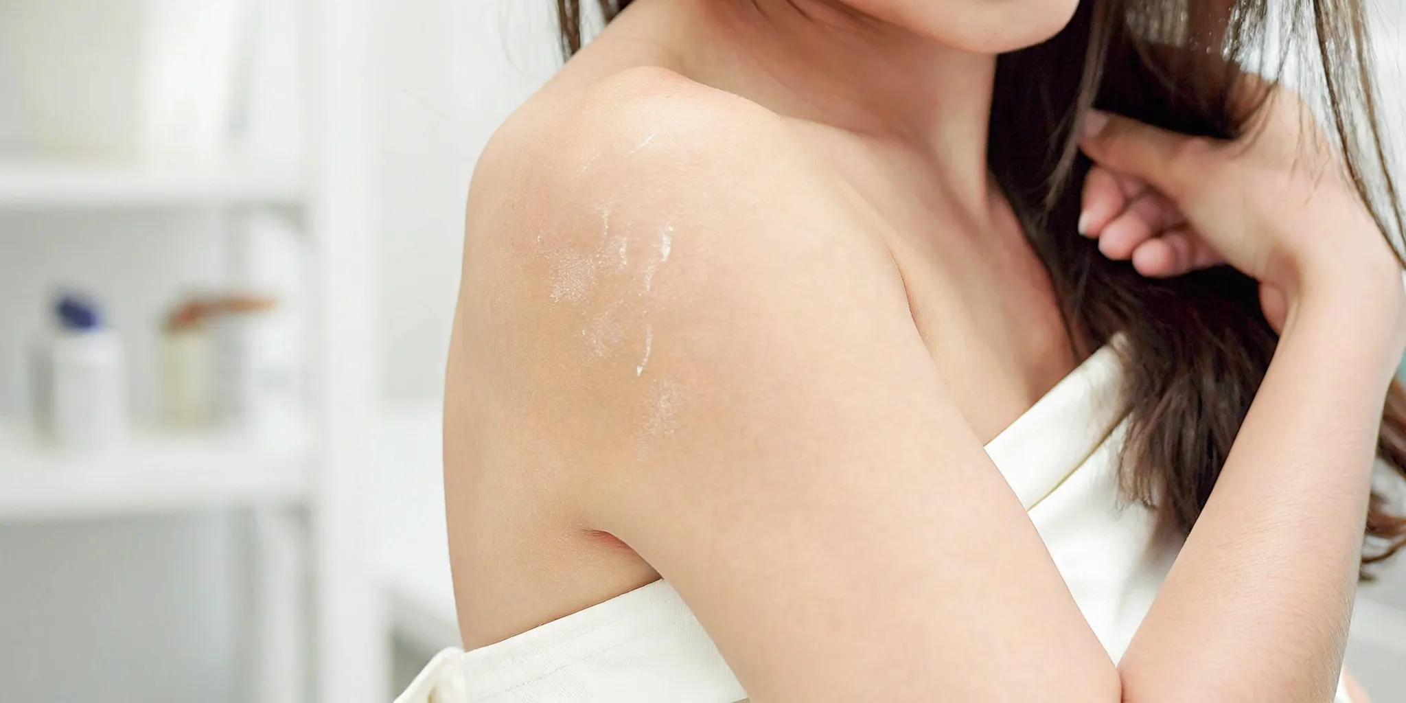 Faded tattoo on shoulder after laser removal.