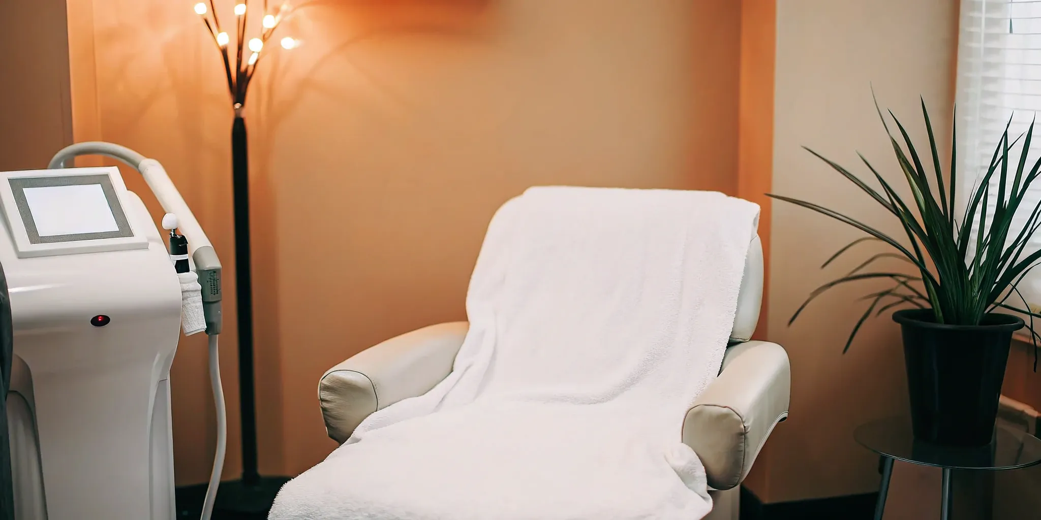 Laser hair removal treatment room in Plano.