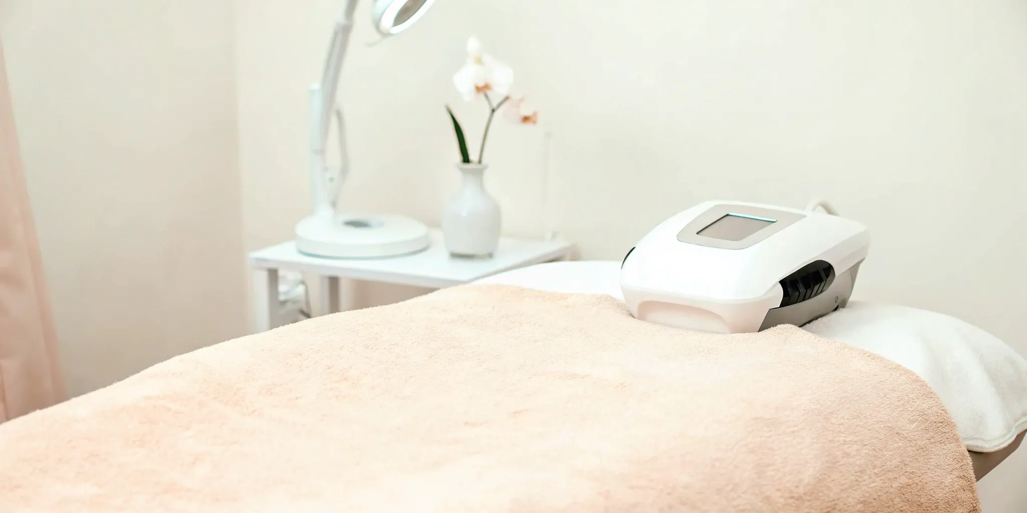 Laser hair removal device targeting hair follicles for effective reduction.