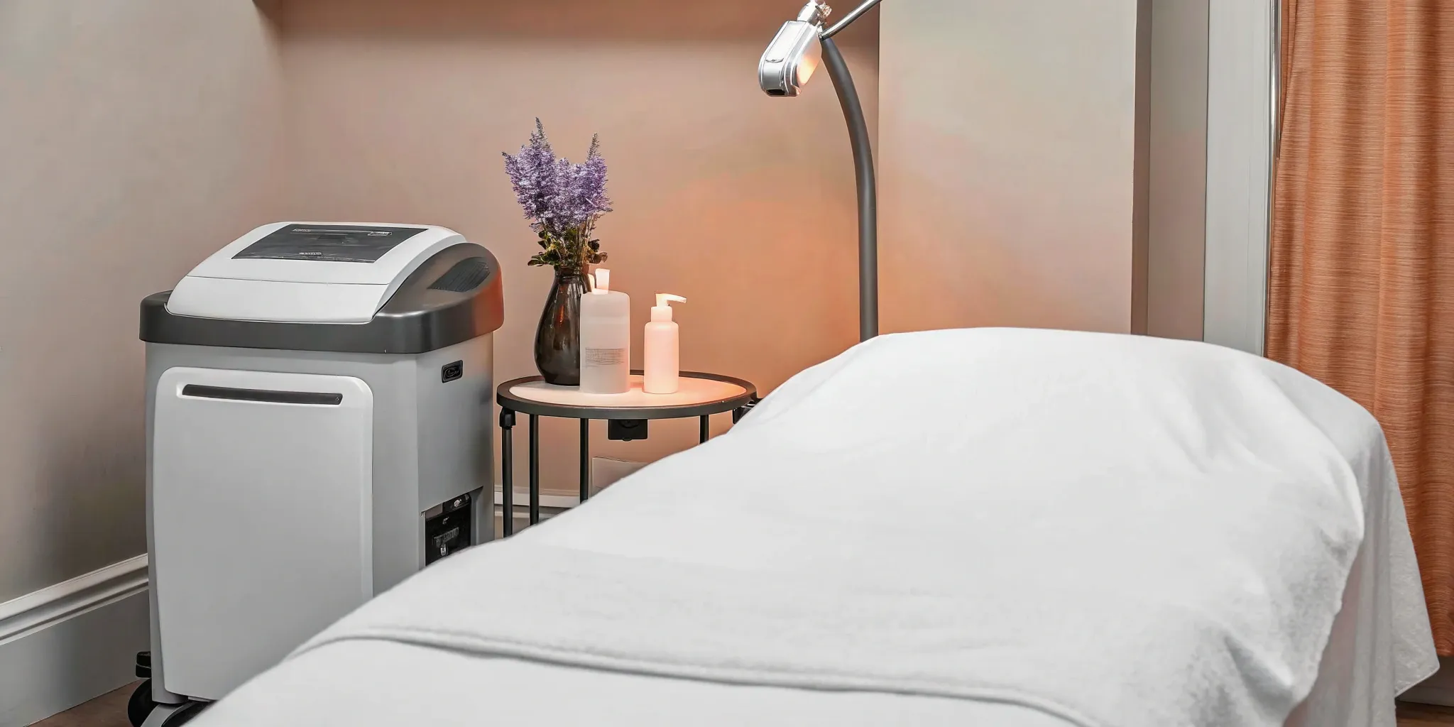 Radiofrequency machine targets fat cells for body contouring.