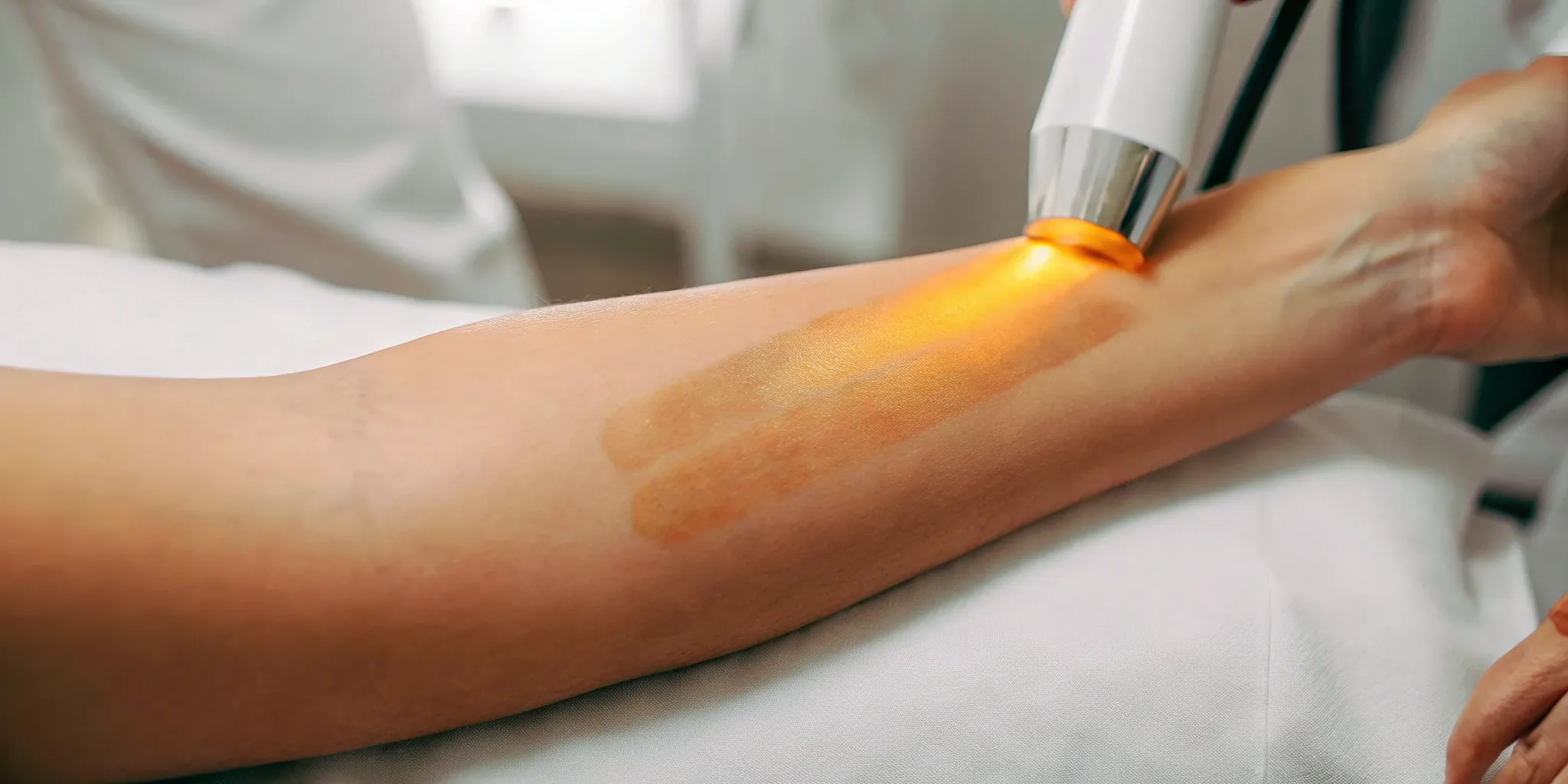 Surgical tattoo removal before & after.