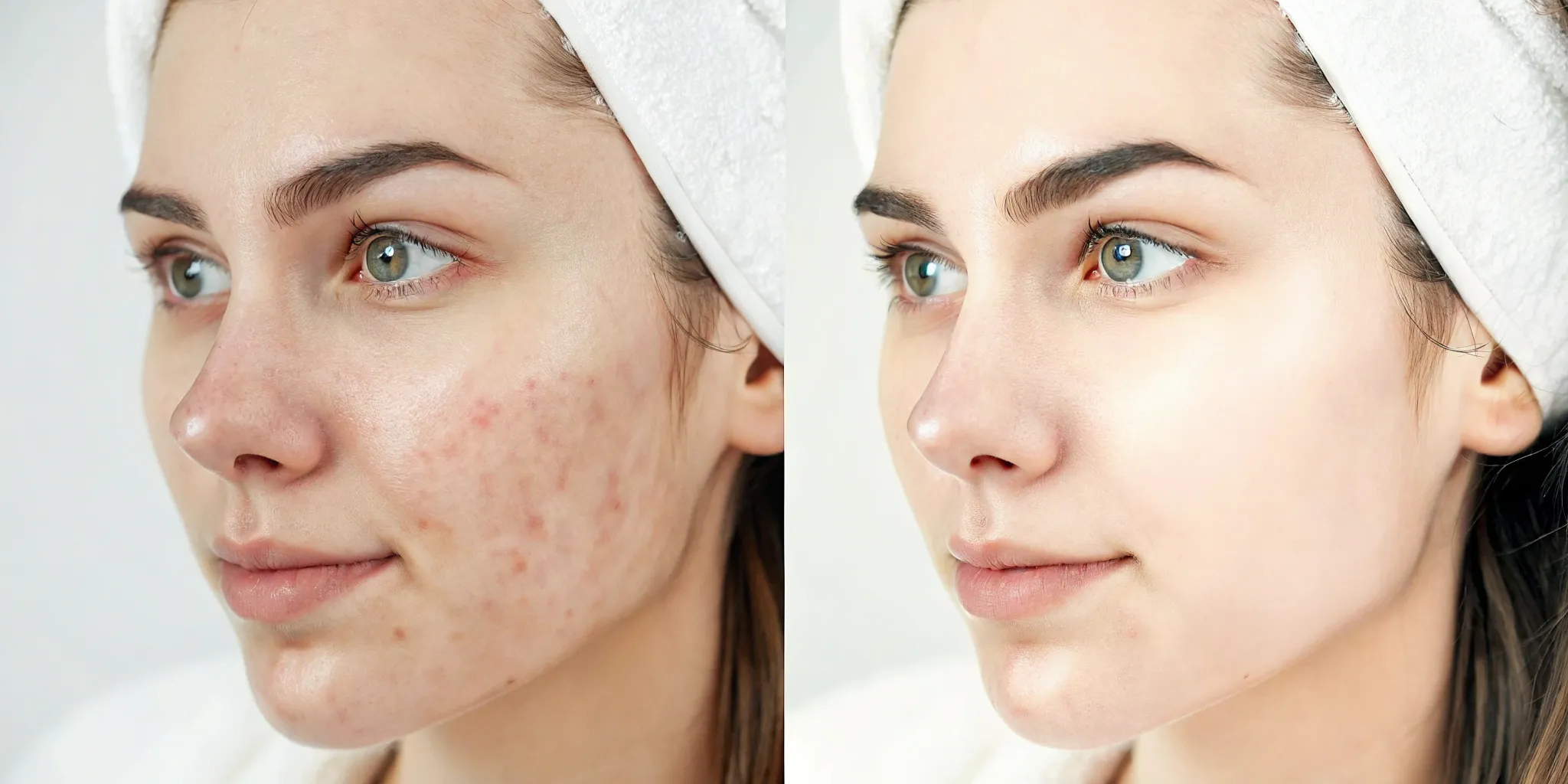 VI Peel Advanced before and after: improved skin texture and reduced blemishes.