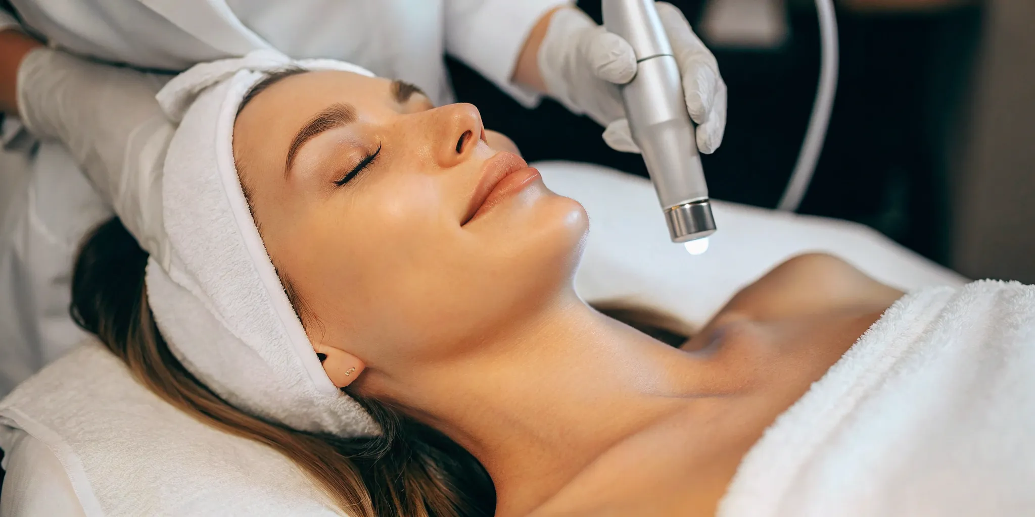 Laser vein treatment targets facial veins.