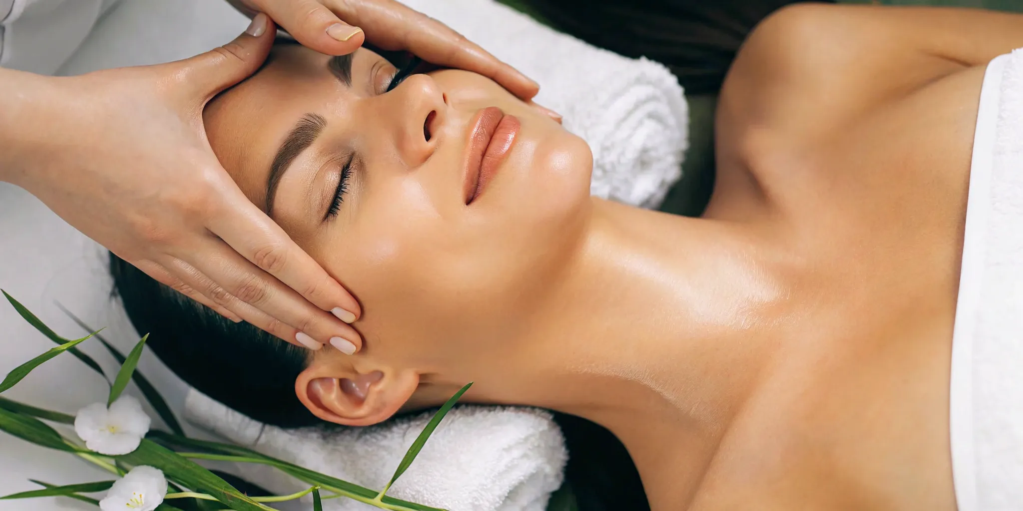 A before and after comparison of a woman's face showing skin tightening results.