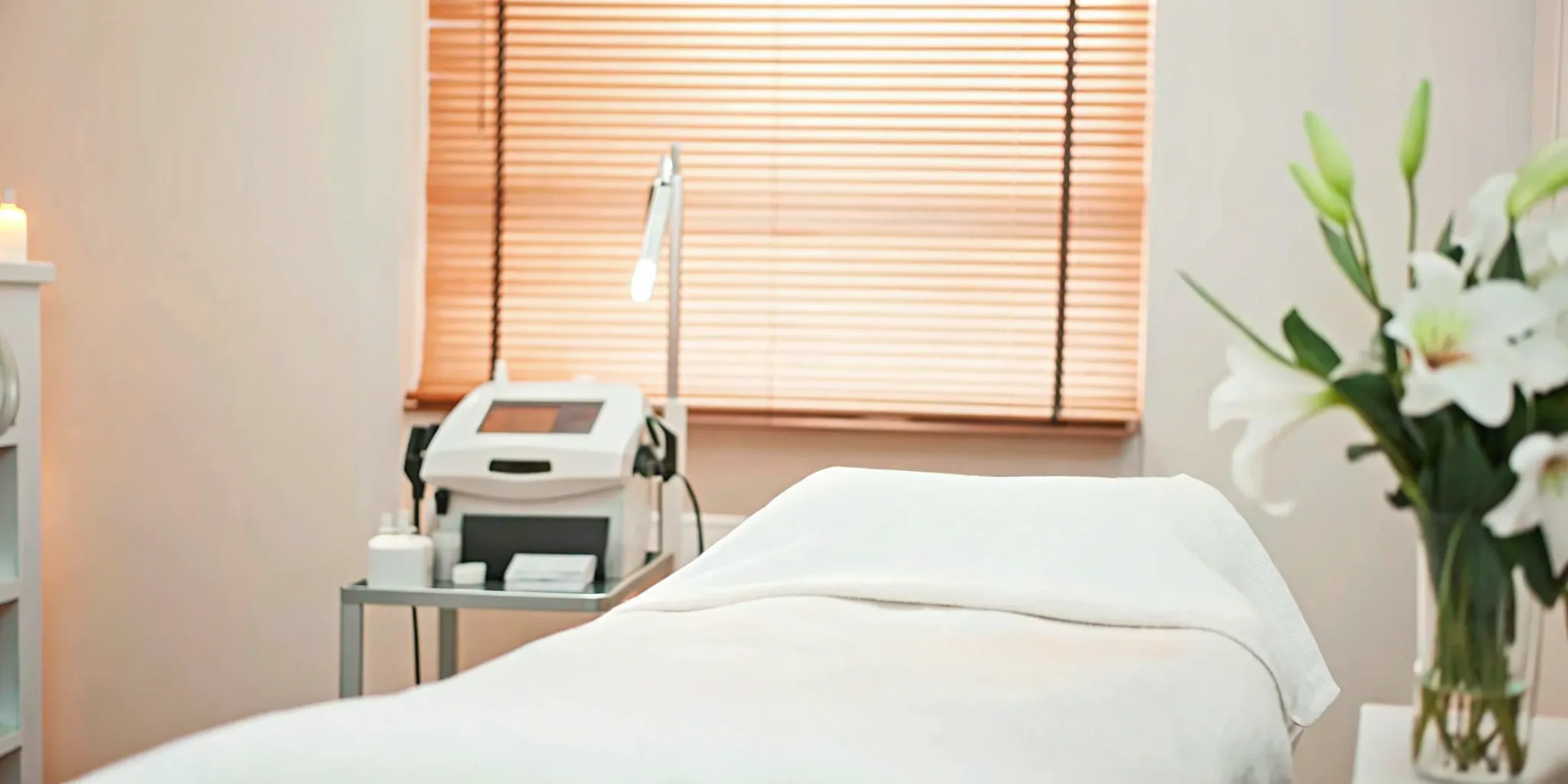 eMatrix device in a medspa treatment room for reducing acne scars.