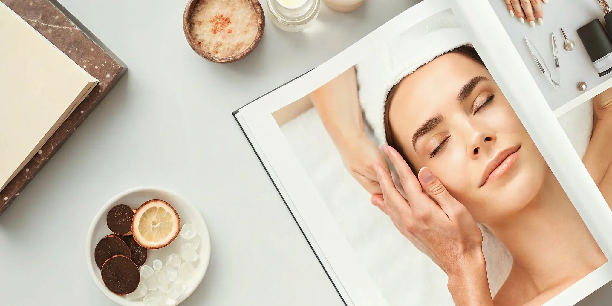 Woman receiving a relaxing facial treatment at Ultimate Image Med Spa in Dallas.