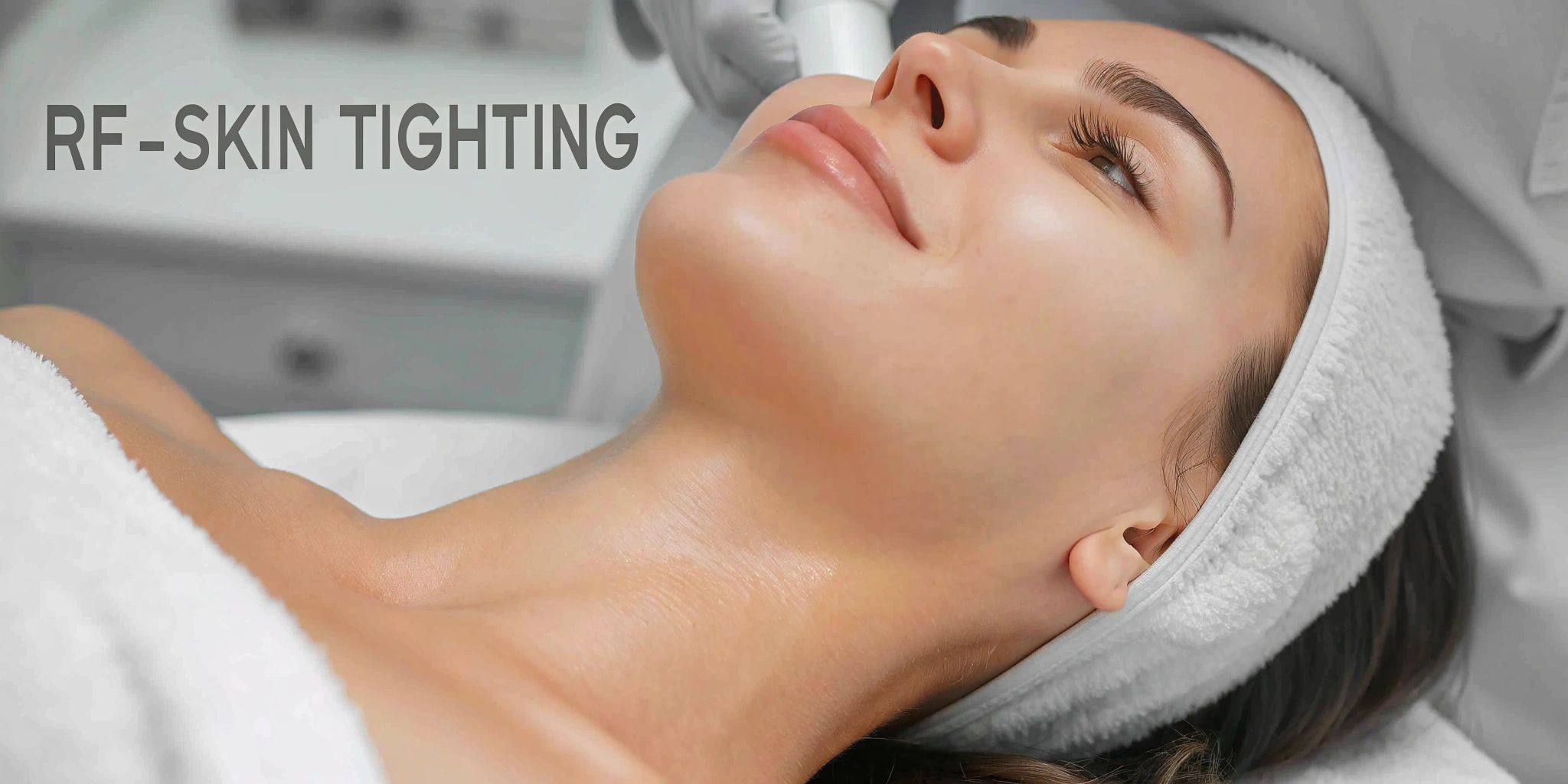 A patient's RF skin tightening treatment for firmer skin in Dallas.
