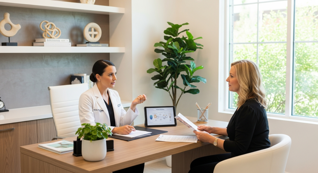 Dallas medical spa consultation for personalized Emsculpt Neo pricing