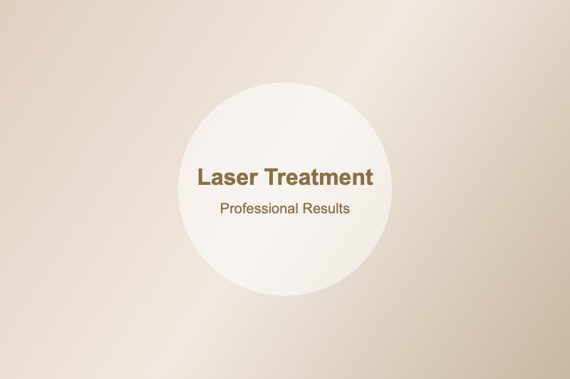 Close-up of laser hair removal treatment in progress