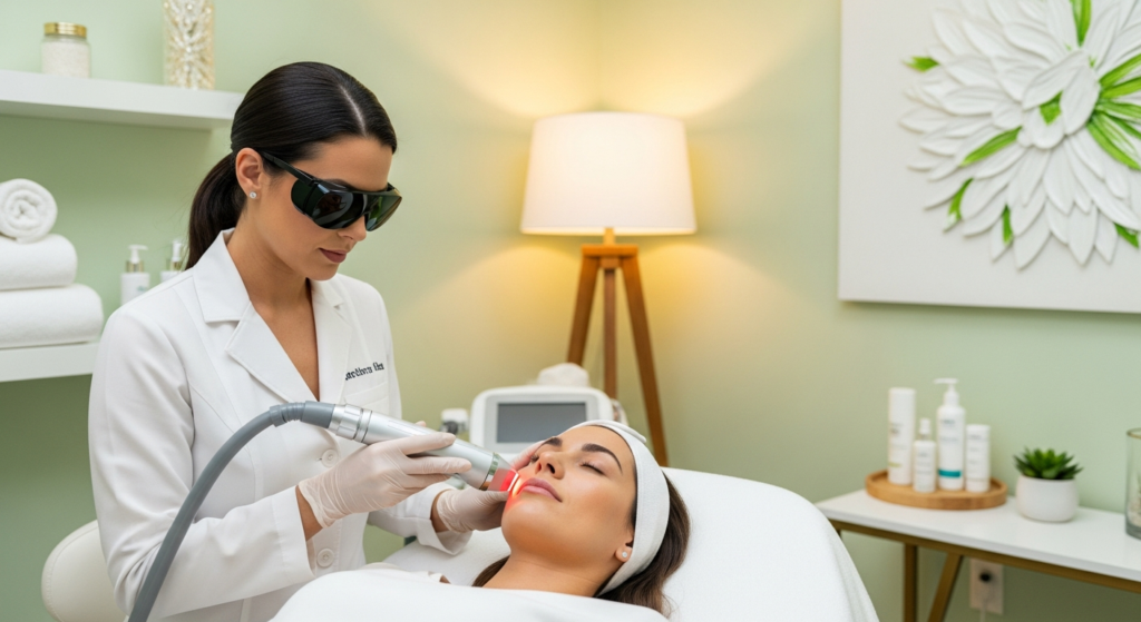 Non-surgical skin tightening laser treatment at Ultimate Image MedSpa in Dallas TX