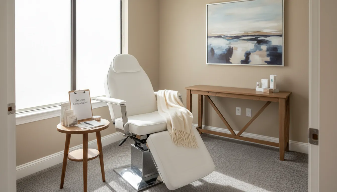 Welcoming consultation room for a first med spa visit