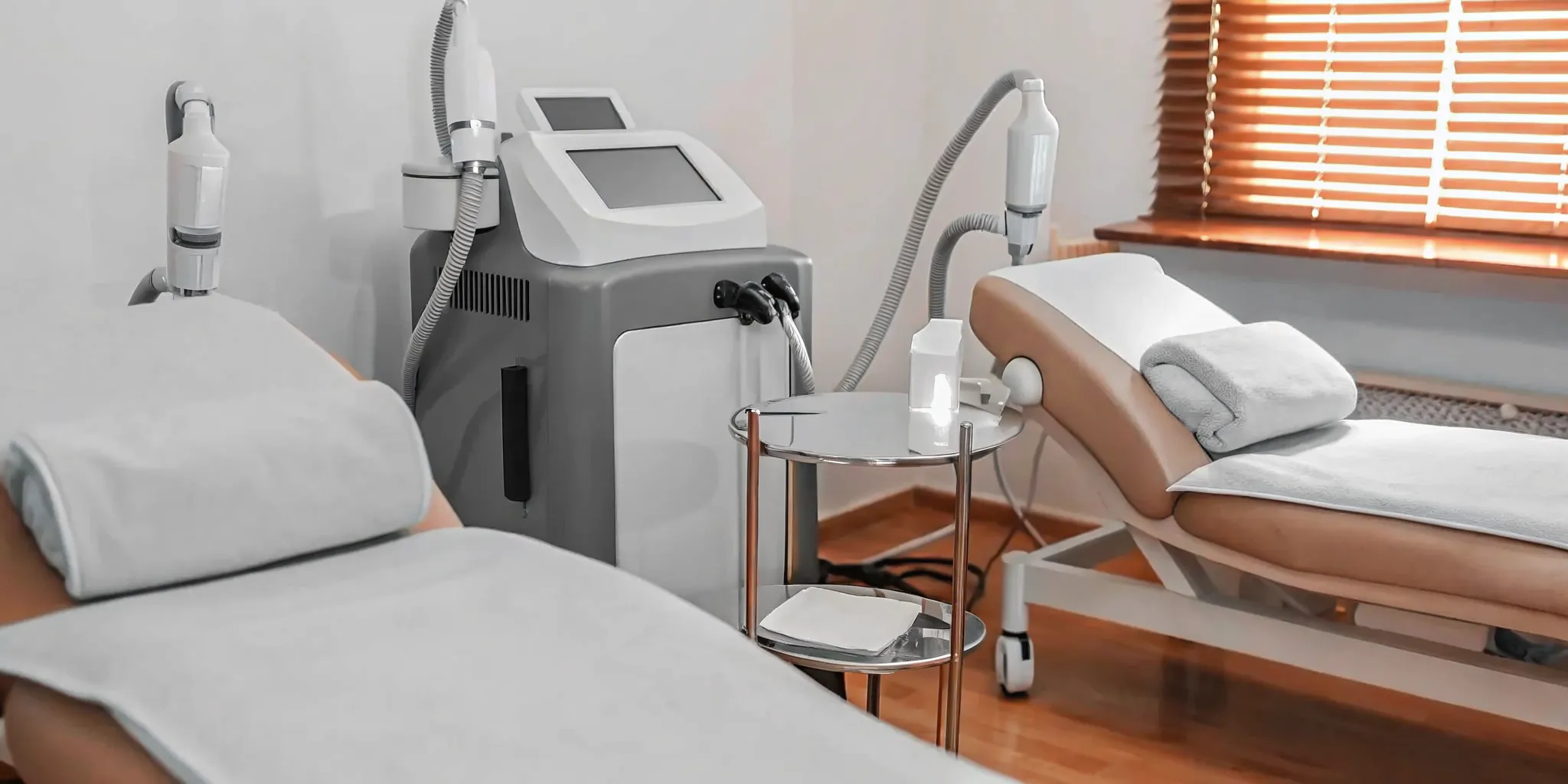 Body contouring treatment room at a medical spa