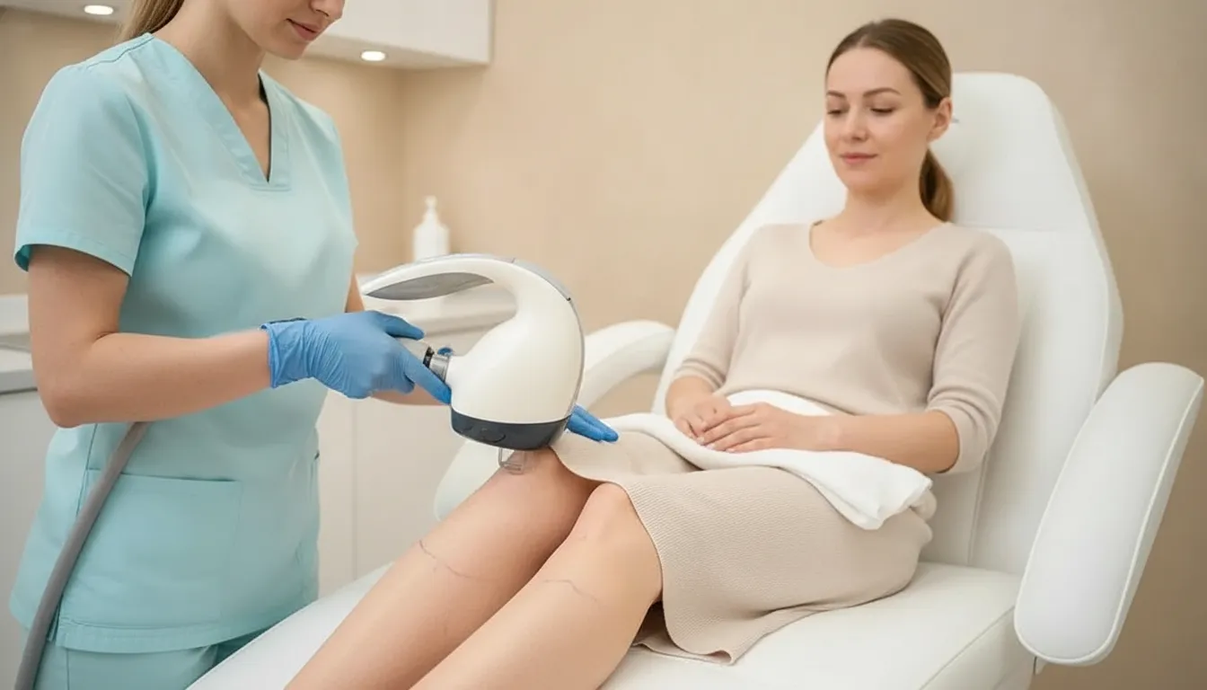 Professional laser spider vein treatment consultation
