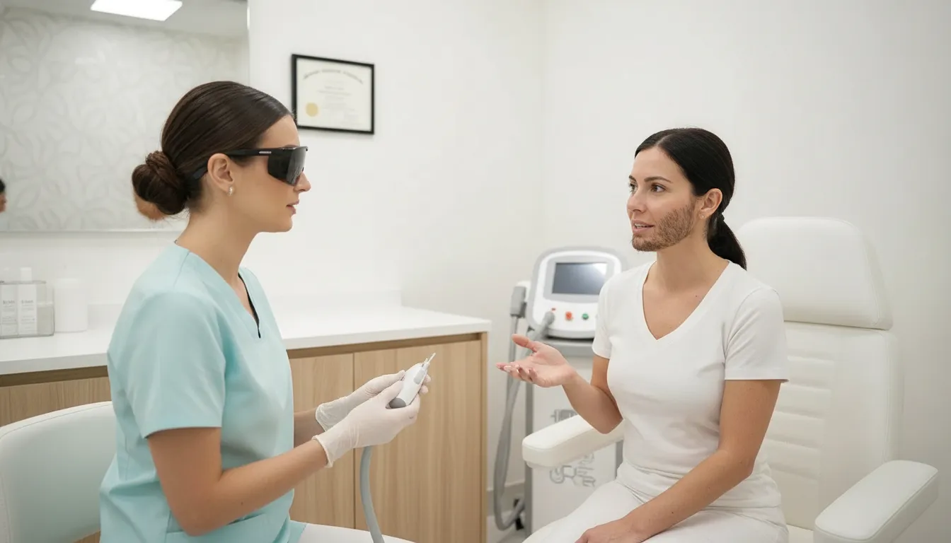 Laser hair removal for PCOS consultation with a licensed specialist