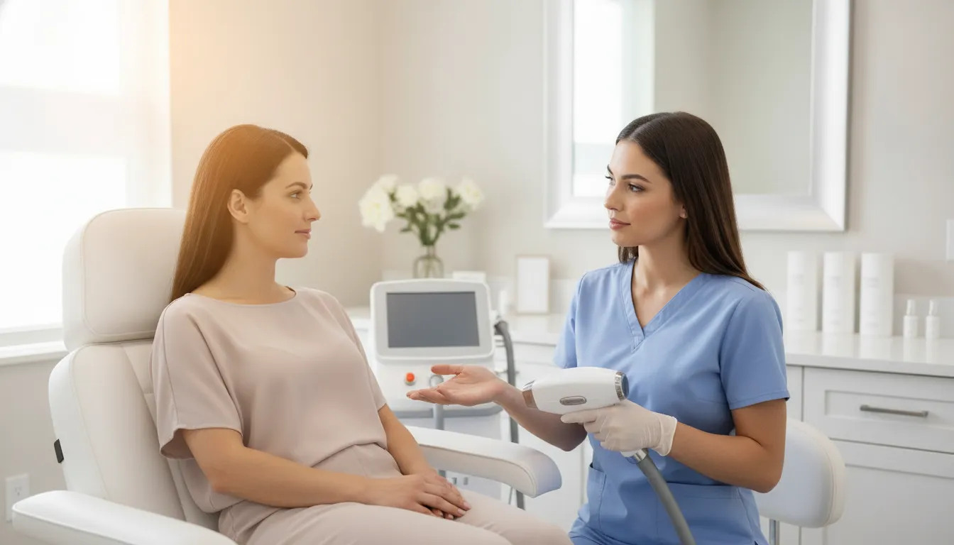 Laser hair removal consultation at UIMS in Lewisville Texas